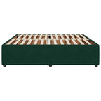Bettgestell ohne Matratze Dunkelgrün 180x200 cm Samt