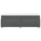 Boxspringbett mit Matratze Dunkelgrau 80x200 cm Stoff