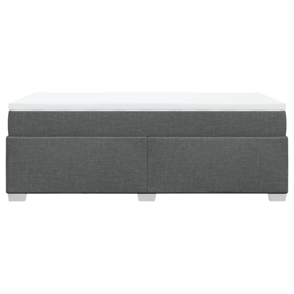 Boxspringbett mit Matratze Dunkelgrau 80x200 cm Stoff