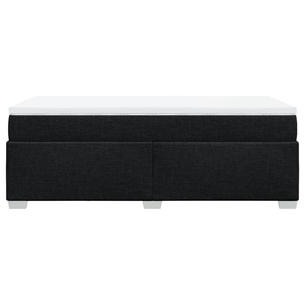 Boxspringbett mit Matratze Schwarz 80x200 cm Stoff