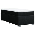 Boxspringbett mit Matratze Schwarz 80x200 cm Stoff