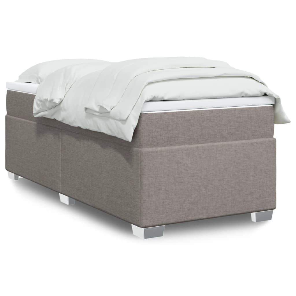 Boxspringbett mit Matratze Taupe 80x200 cm Stoff