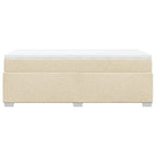 Boxspringbett mit Matratze Creme 80x200 cm Stoff