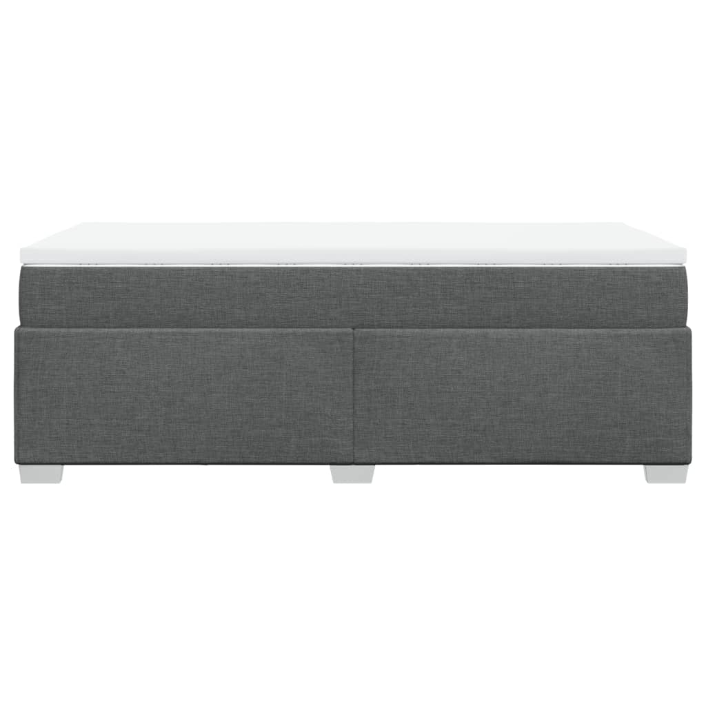 Boxspringbett mit Matratze Dunkelgrau 90x190 cm Stoff