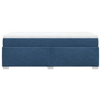 Boxspringbett mit Matratze Blau 90x200 cm Stoff