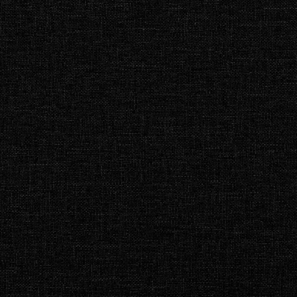 Boxspringbett mit Matratze Schwarz 100x200 cm Stoff