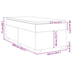 Boxspringbett mit Matratze Schwarz 100x200 cm Stoff