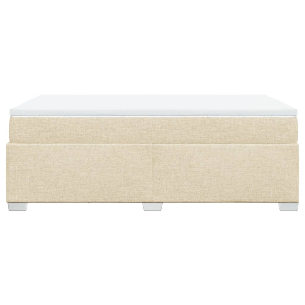 Boxspringbett mit Matratze Creme 120x190 cm Stoff