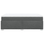 Boxspringbett mit Matratze Dunkelgrau 120x200 cm Stoff
