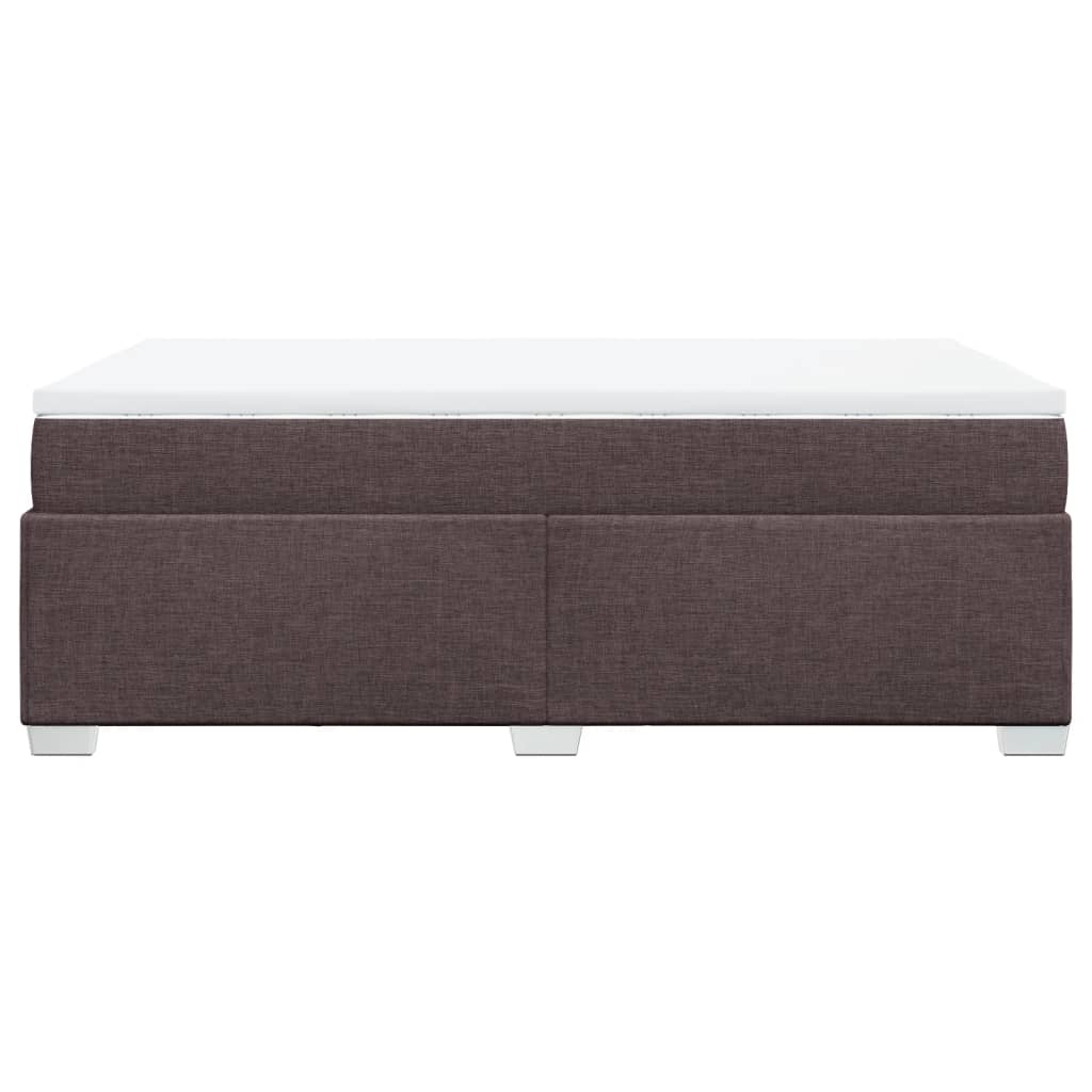 Boxspringbett mit Matratze Dunkelbraun 120x200 cm Stoff