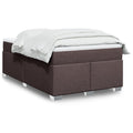 Boxspringbett mit Matratze Dunkelbraun 120x200 cm Stoff