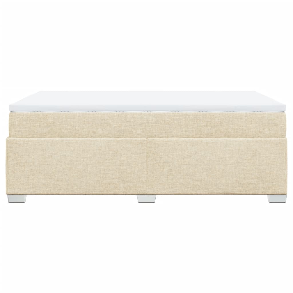 Boxspringbett mit Matratze Creme 120x200 cm Stoff