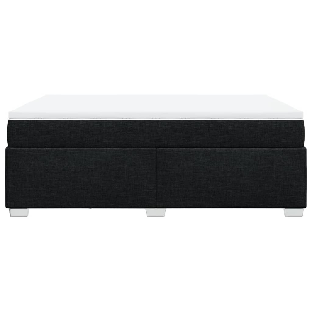 Boxspringbett mit Matratze Schwarz 140x190 cm Stoff