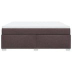 Boxspringbett mit Matratze Dunkelbraun 180x200 cm Stoff