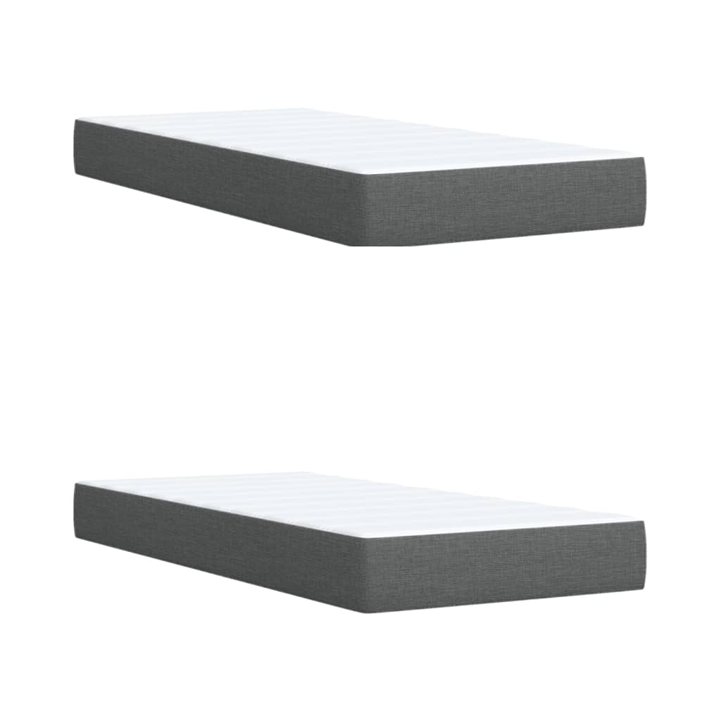 Boxspringbett mit Matratze Schwarz 200x200 cm Stoff