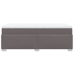 Boxspringbett mit Matratze Grau 80x200 cm Kunstleder