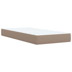 Boxspringbett mit Matratze Cappuccino-Braun 80x200cm Kunstleder