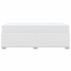 Boxspringbett mit Matratze Weiß 90x190 cm Kunstleder