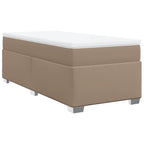 Boxspringbett mit Matratze Cappuccino-Braun 90x190cm Kunstleder
