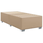 Boxspringbett mit Matratze Cappuccino-Braun 90x190cm Kunstleder