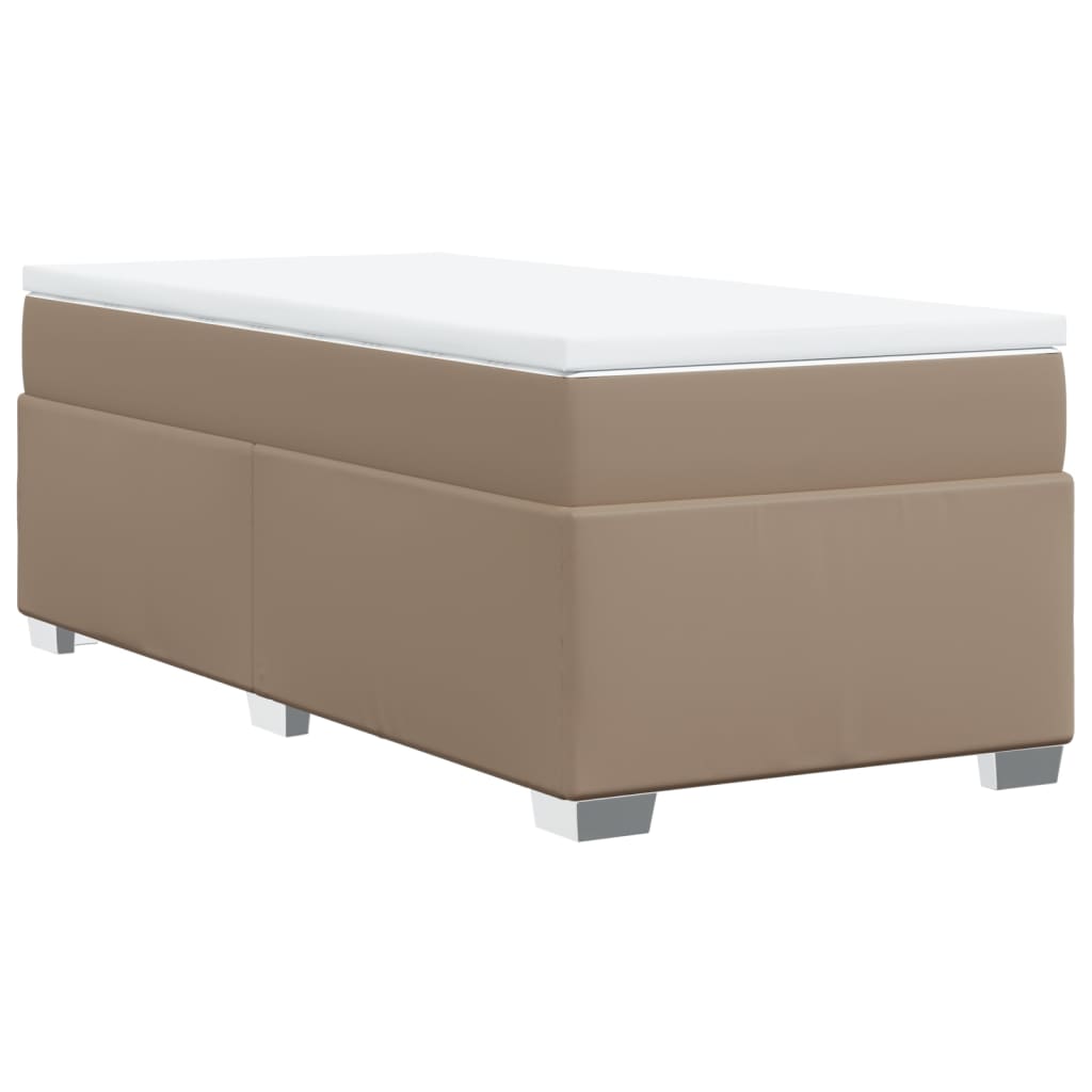 Boxspringbett Matratze Cappuccino-Braun 100x200cm Kunstleder