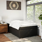 Boxspringbett mit Matratze Schwarz 120x190 cm Kunstleder