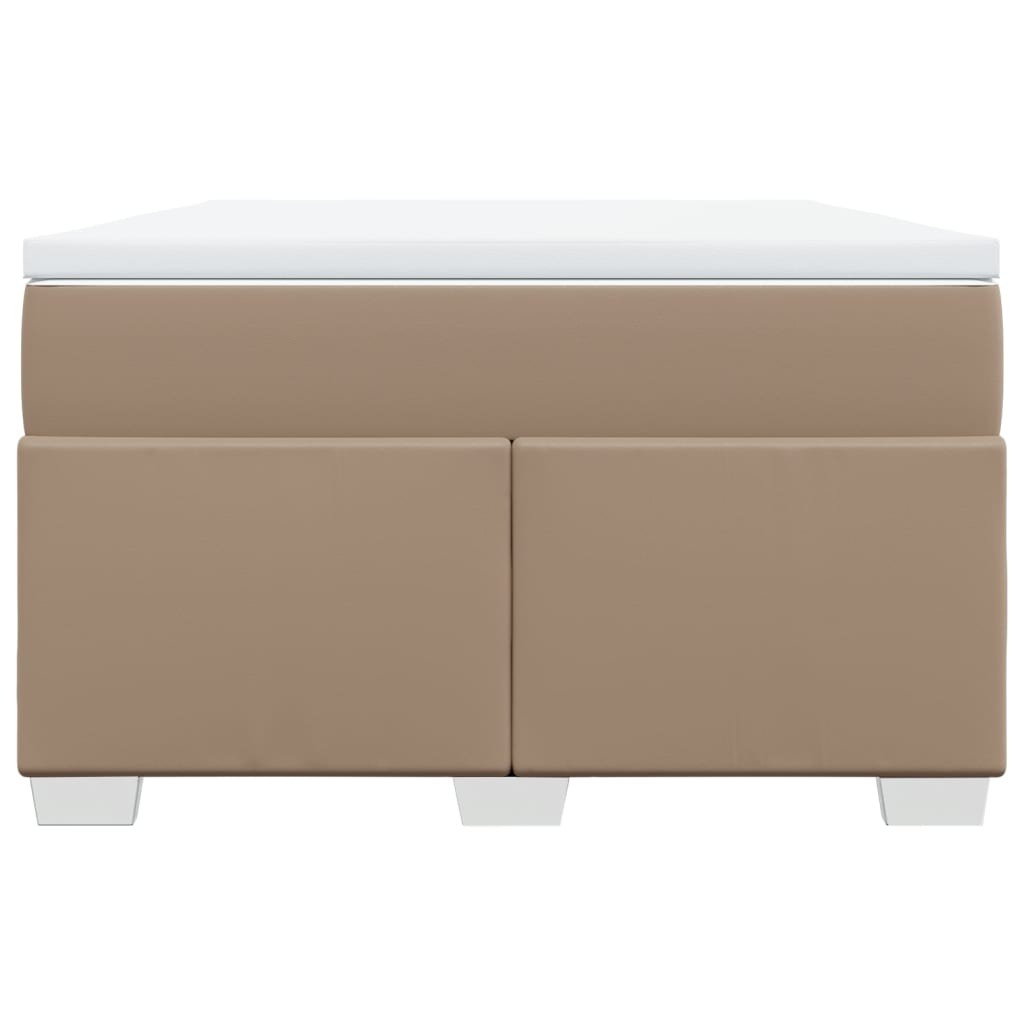 Boxspringbett Matratze Cappuccino-Braun 120x200cm Kunstleder