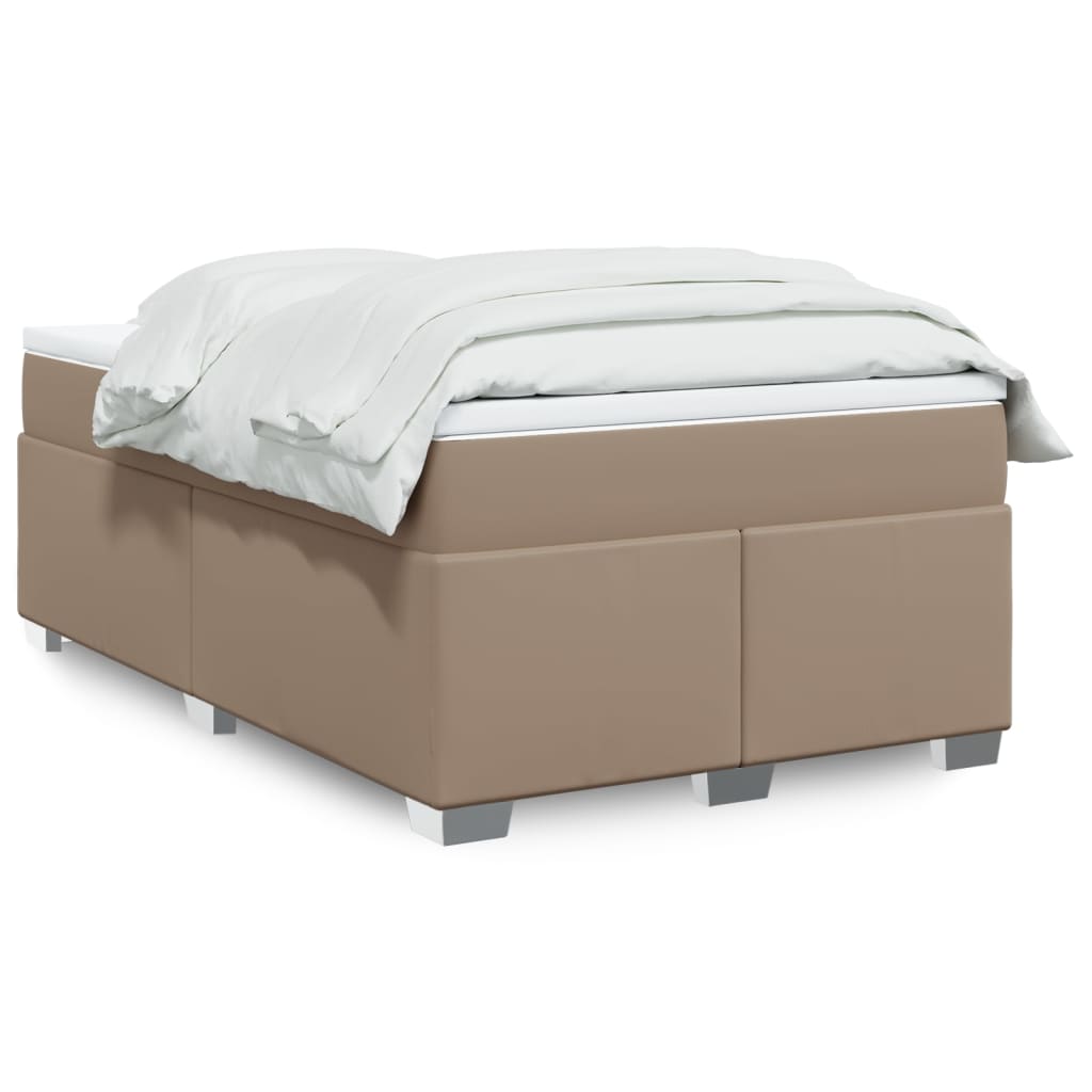 Boxspringbett Matratze Cappuccino-Braun 120x200cm Kunstleder
