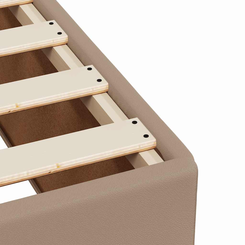 Boxspringbett Matratze Cappuccino-Braun 140x190cm Kunstleder