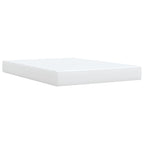 Boxspringbett mit Matratze Weiß 140x200 cm Kunstleder