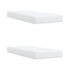 Boxspringbett mit Matratze Weiß 200x200 cm Kunstleder