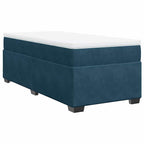 Boxspringbett mit Matratze Dunkelblau 80x200 cm Samt