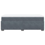 Boxspringbett mit Matratze Dunkelgrau 90x190 cm Samt