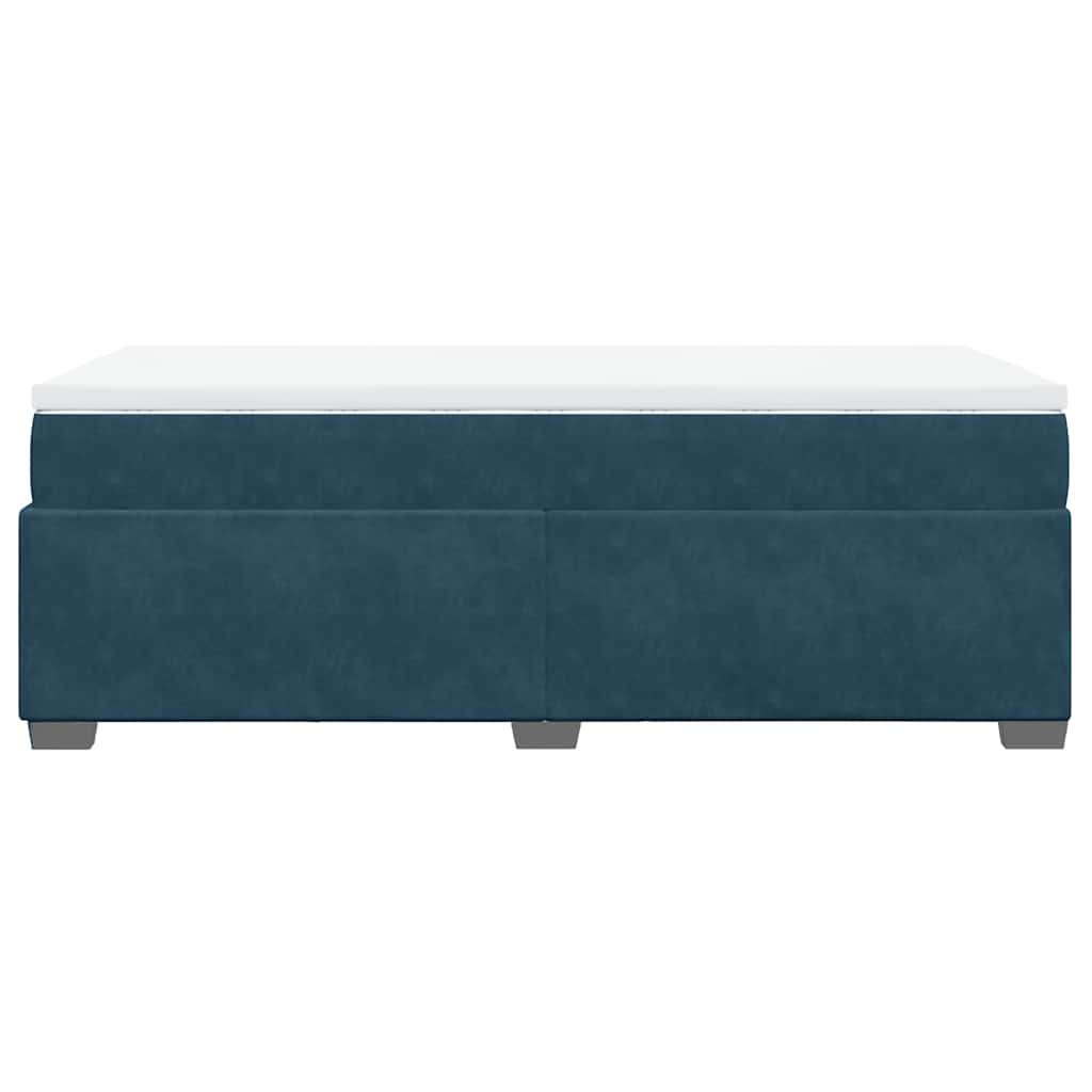 Boxspringbett mit Matratze Dunkelblau 90x190 cm Samt