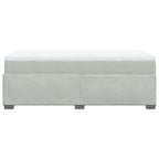 Boxspringbett mit Matratze Hellgrau 90x200 cm Samt