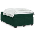 Boxspringbett mit Matratze Dunkelgrün 120x190 cm Samt