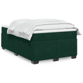 Boxspringbett mit Matratze Dunkelgrün 120x200 cm Samt