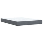 Boxspringbett mit Matratze Dunkelgrau 140x190 cm Samt