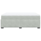Boxspringbett mit Matratze Hellgrau 160x200 cm Samt