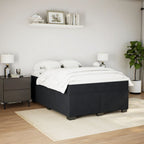 Boxspringbett mit Matratze Schwarz 160x200 cm Samt