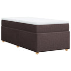 Boxspringbett mit Matratze Dunkelbraun 80x200 cm Stoff
