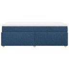 Boxspringbett mit Matratze Blau 90x190 cm Stoff