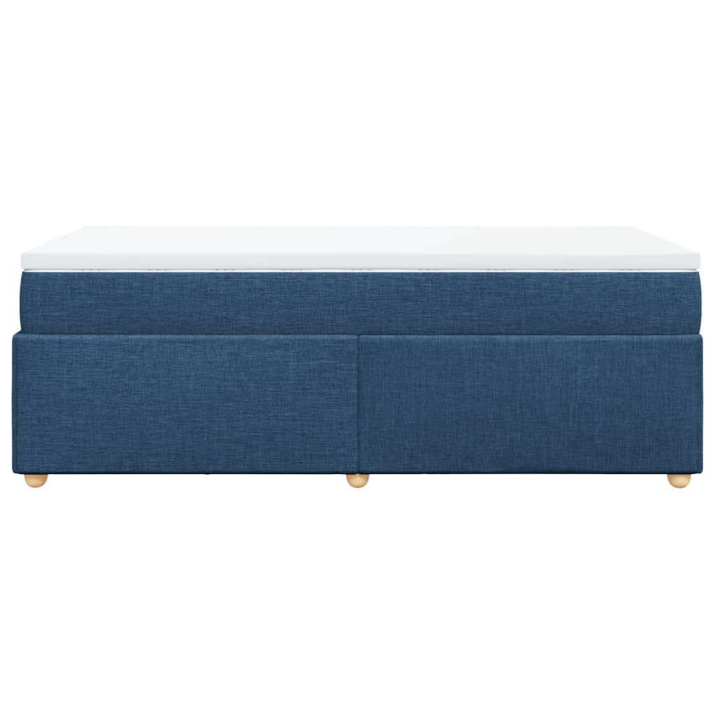 Boxspringbett mit Matratze Blau 90x190 cm Stoff