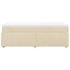Boxspringbett mit Matratze Creme 90x200 cm Stoff
