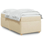 Boxspringbett mit Matratze Creme 90x200 cm Stoff