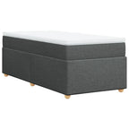 Boxspringbett mit Matratze Dunkelgrau 100x200 cm Stoff