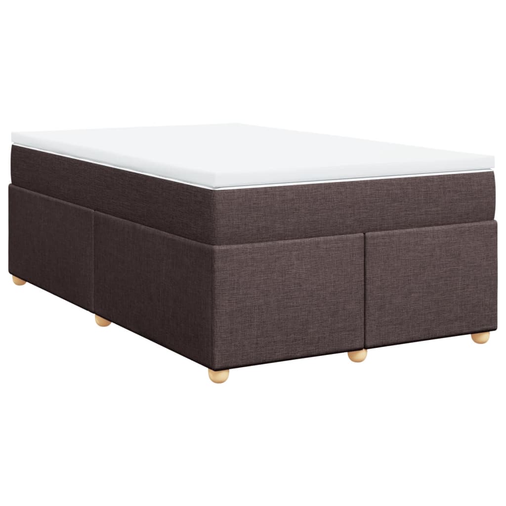Boxspringbett mit Matratze Dunkelbraun 120x200 cm Stoff