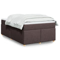 Boxspringbett mit Matratze Dunkelbraun 120x200 cm Stoff