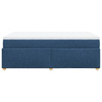 Boxspringbett mit Matratze Blau 120x200 cm Stoff