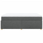 Boxspringbett mit Matratze Dunkelgrau 140x190 cm Stoff